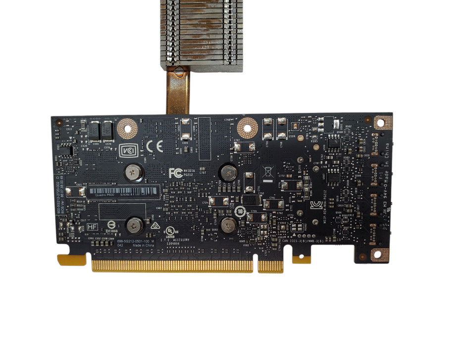 Lenovo NVIDIA Quadro P600 2GB GDDR5 Graphics Card w/ Heatsink - 01MN287