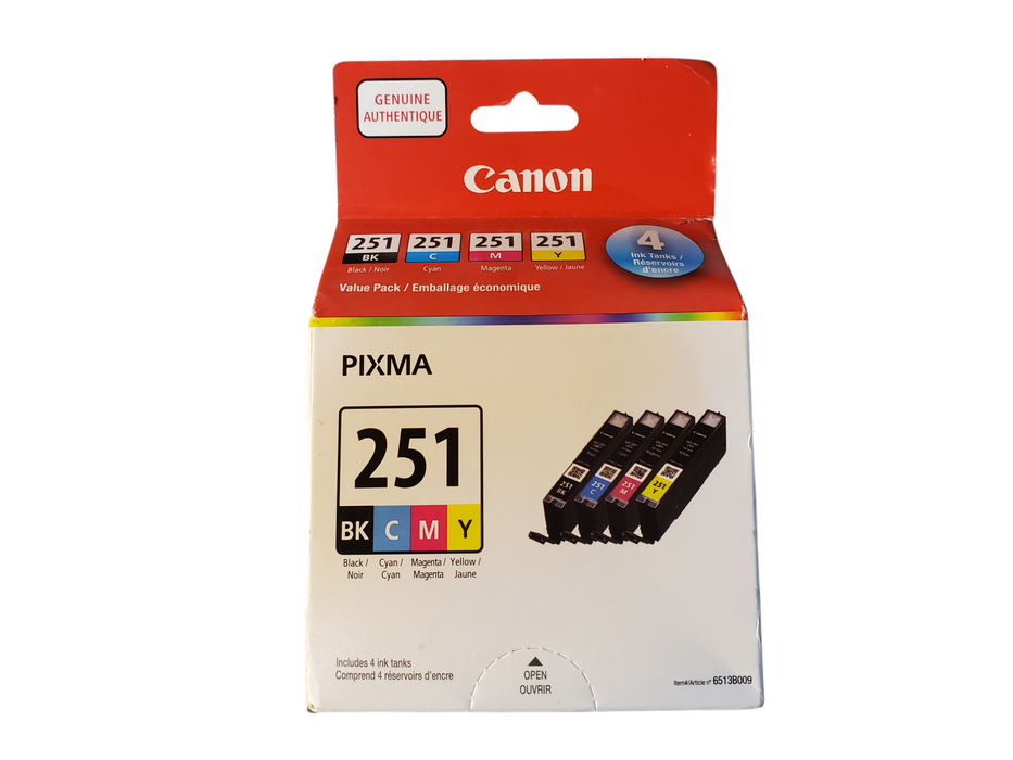 Canon PIXMA CLI-251/MG6320/MG5420/MX922/MX722 BK+C+M+Y