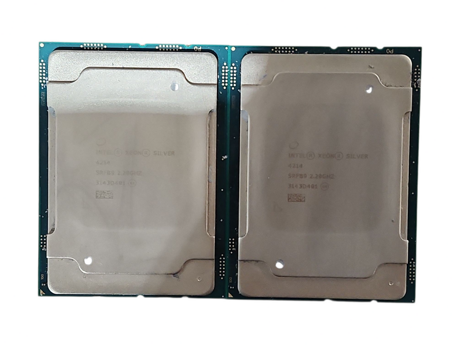 Lot of 2x Intel Xeon Silver 4214 SRFB9 2.2GHz 12-Core LGA3647 CPU