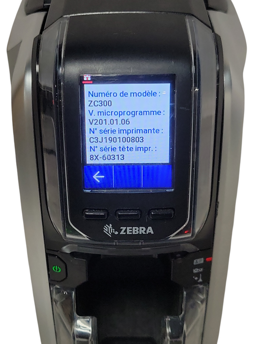 Zebra Zc300 Dual Sided Debit Card Printer, READ _