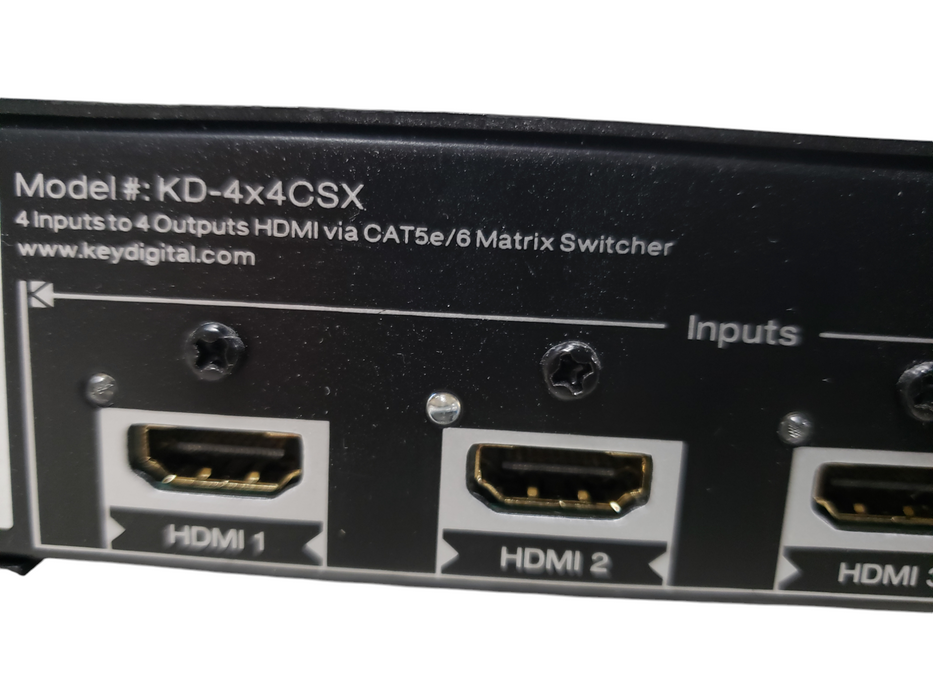 KEY DIGITAL CHAMPION SERIES KD-4X4CS 4 INPUTS TO 4 OUTPUTS HDMI MATRIX SWITCH