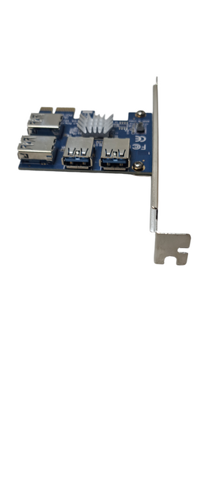 EUX1-04 PCIE 1 to 4 Slots Riser Card Adapter USB 3.0 PCIE