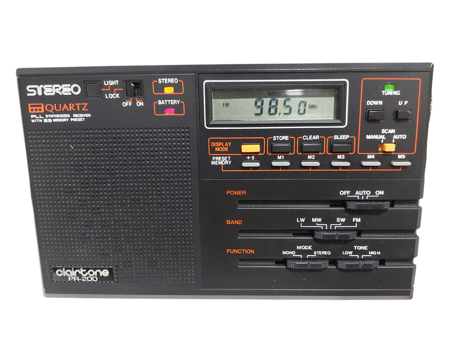 Clairtone PR-200 Quartz Stereo PLL Synthesized Receiver- 25 Memory Preset =