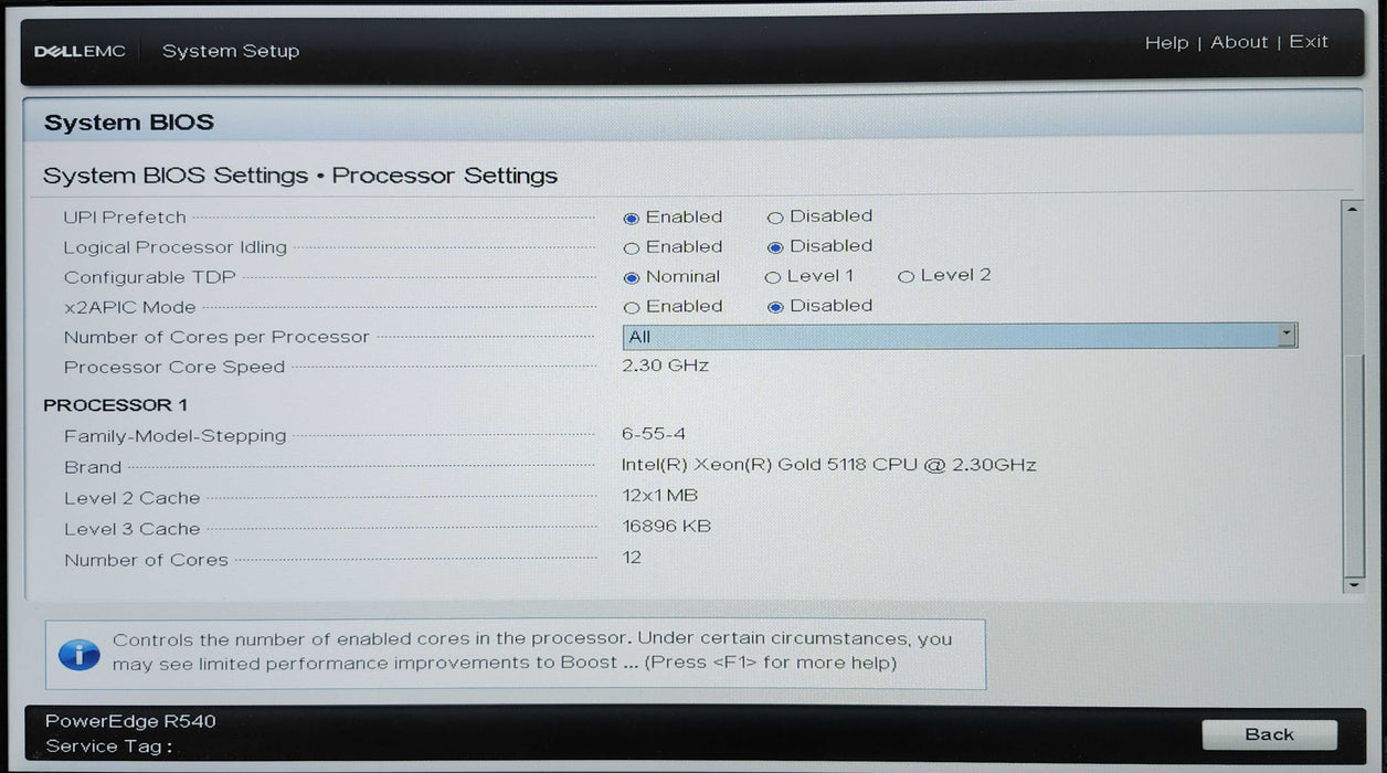 Dell PE R540 2U 12x3.5", Xeon Gold 5118, 32GB DDR4, 1x10TB SAS, H730P