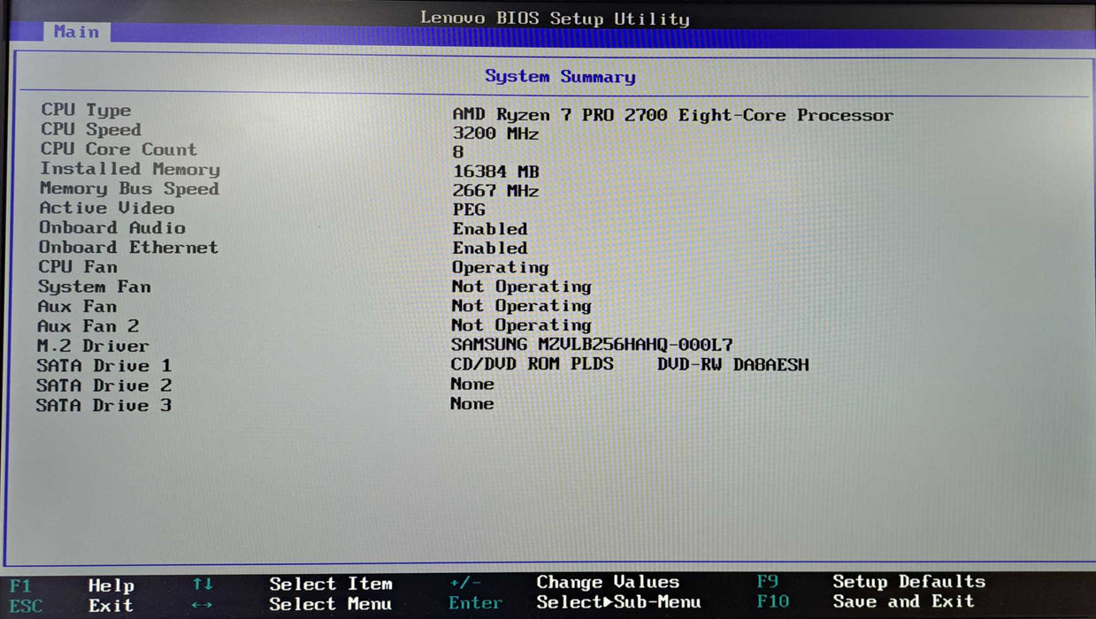 Lenovo ThinkCentre M725s | Ryzen 7 PRO 2700, 16GB DDR4, GT 730, 256GB NVMe )