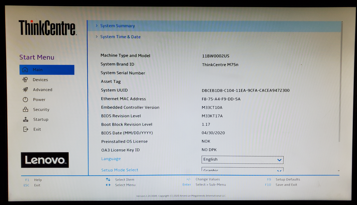 Lenovo ThinkCentre M75n AMD Athlon Silver 3050e 4GB RAM - No HDD
