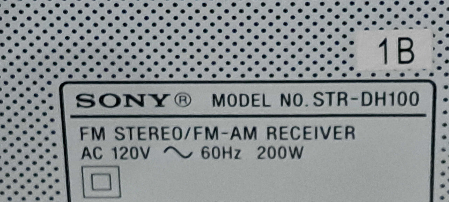 Sony STR-DH100 2-Channel FM-AM Stereo Receiver 100WPC
