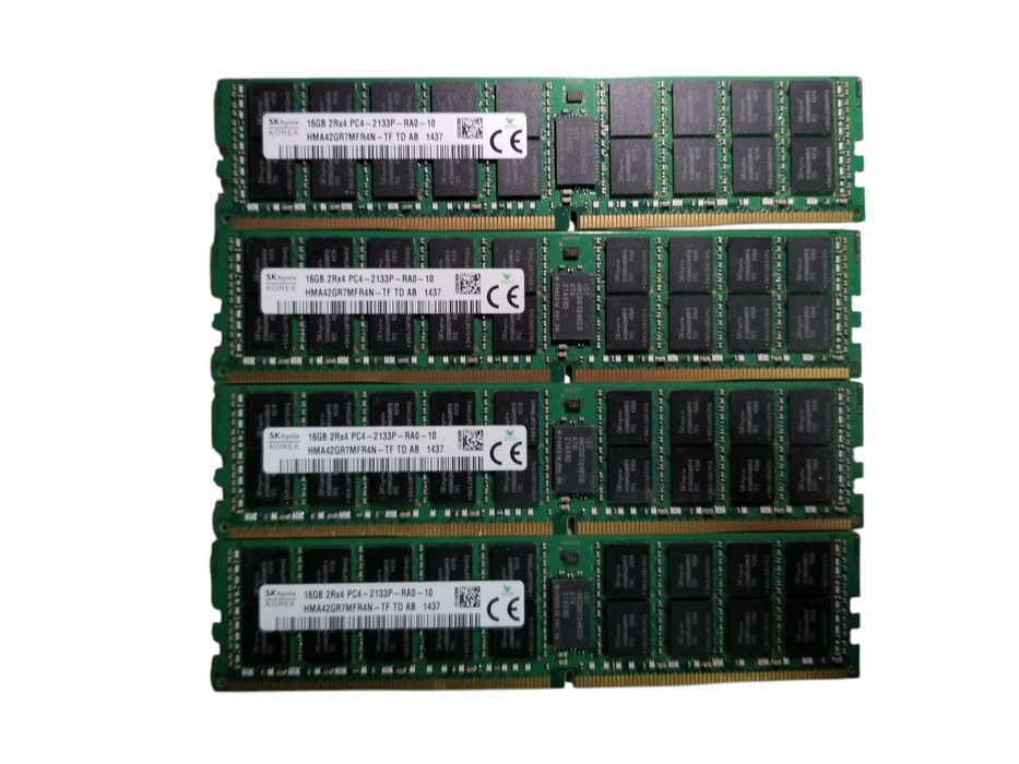 SK Hynix 64GB Bundle (4x16GB) 2Rx4 PC4-2133P- RA0-10 DDR4 Server RAM Q