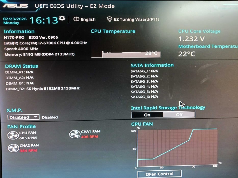 Asus H170-Pro Motherboard & Intel i7-6700K CPU 8GB DDR4 RAM