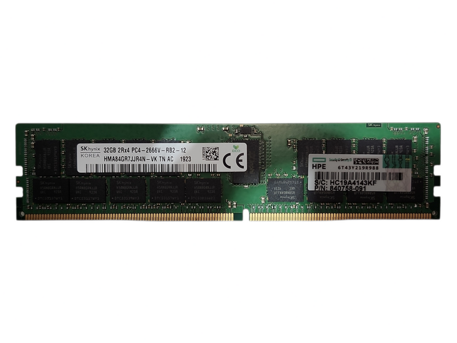 SK hynix 32GB 2RX4 PC4-2666V-RB2 SERVER MEMORY, HMA84GR7AFR4N-VK T3 AA Q