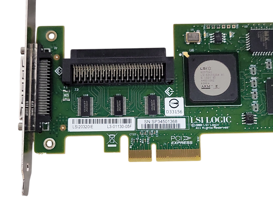 LSI Logic SCSI LVD/SE Controller PCI Express x4 LSI20320IE 439946-001 _