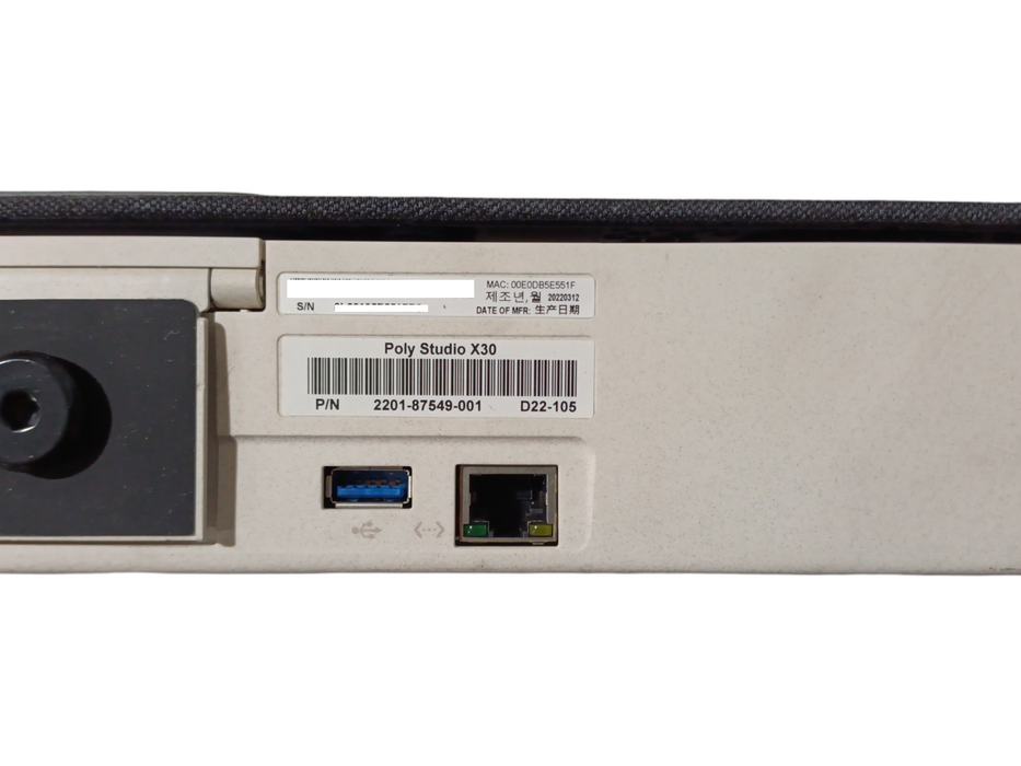 Poly Studio X30 4K Video Conference Camera & Audio Bar  Q