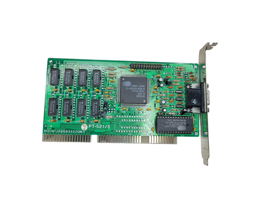 Pine PT-521/3 Cirrus Logic CL-GD5422-80QC-D 1MB 16-bit Retro ISA  %