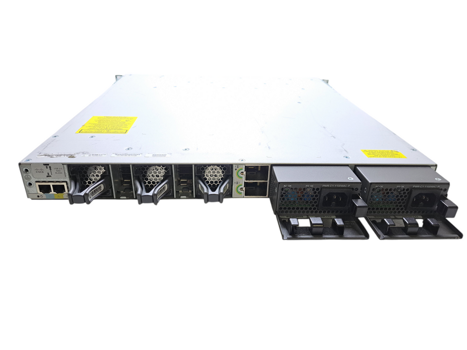 Cisco C9300-48UN-A V02 | 48-Port UPoE Network Switch w/ C9300-NM-2Q, 2x PSU Q)