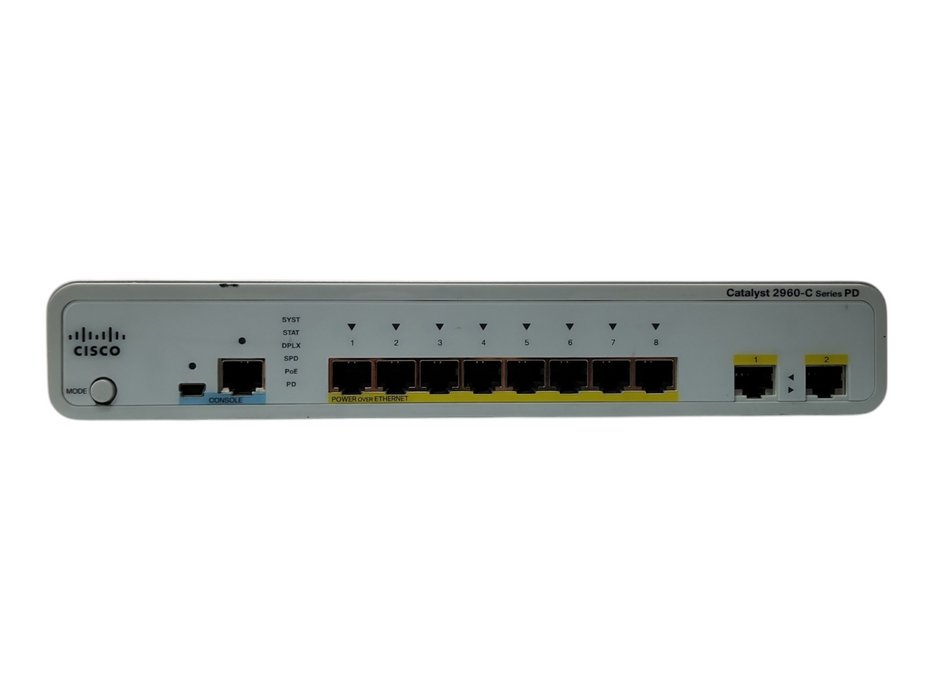 Cisco WS-C2960CPD-8PT-L 8 Port PoE Compact 2960 Switch, READ