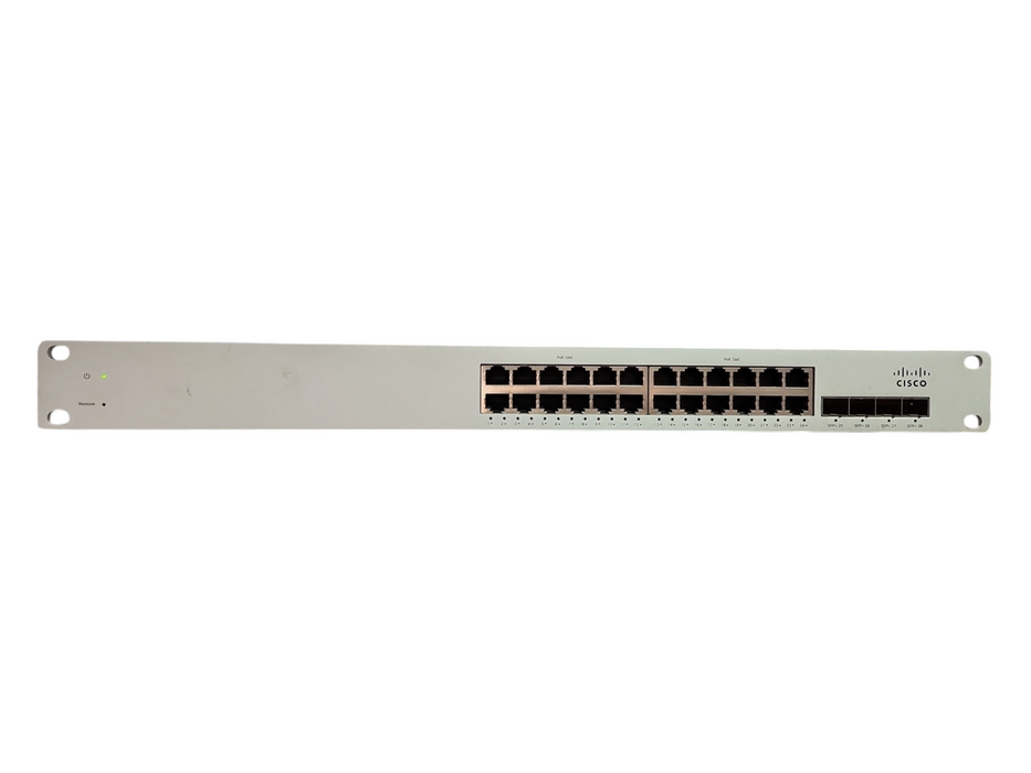 Cisco Meraki MS320-24P-HW 24-Port Gigabit PoE+ Switch w/ 1x PSU, Unclaimed