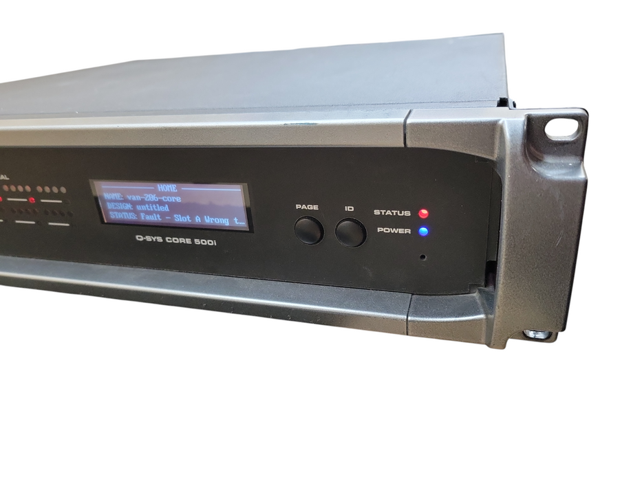 QSC Q-SYS Core 500i Integrated System Processor w/ 4 cards READ !