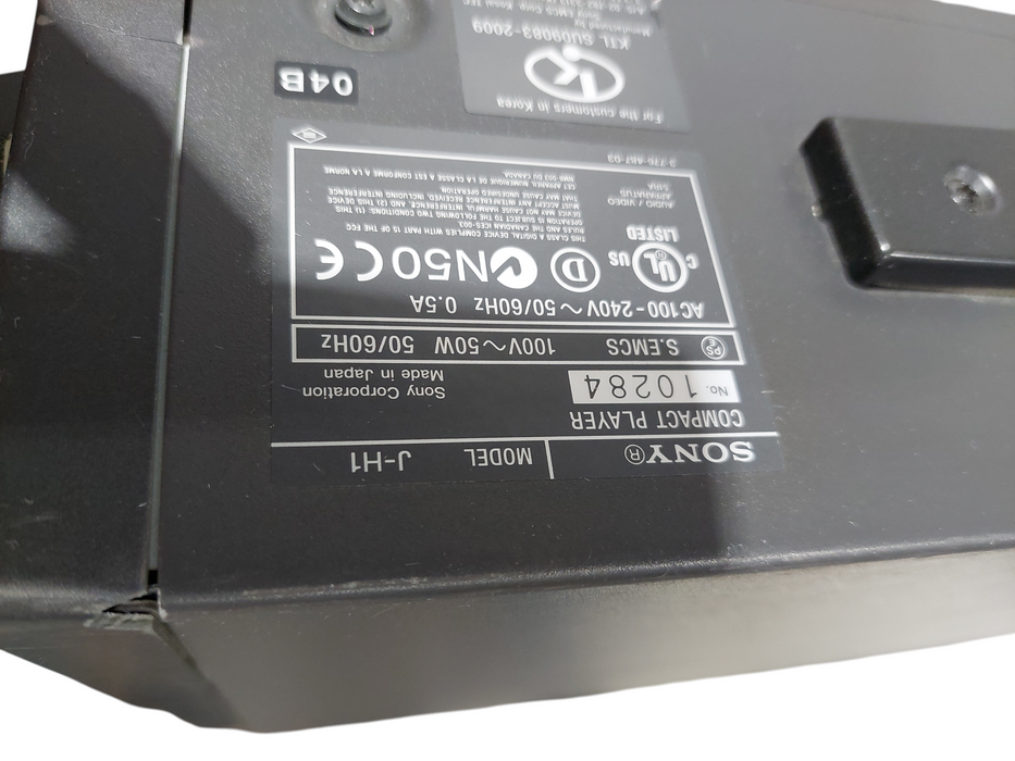 Sony HD CAM Compact Player Model: J-H1 =