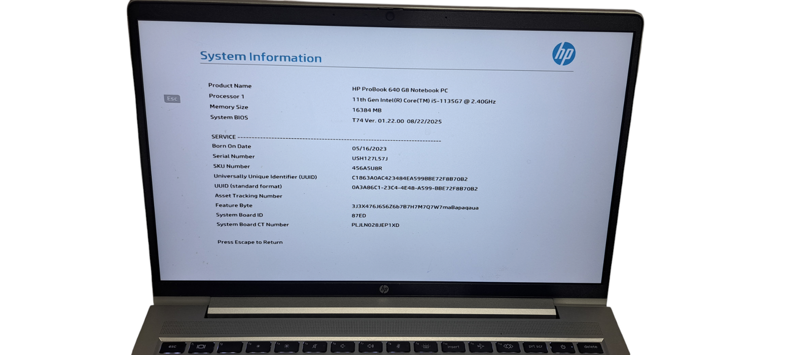 HP ProBook 640 G8 i5-1135G7|16GB DDR4 RAM|256GB NVMe |READ  Lap200