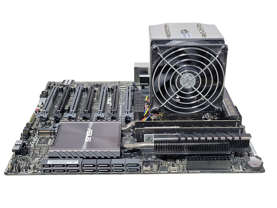 Asus X99-E WS/USB 3.1 board with Core I7-6850K 3.60GHz CPU, 8GB DDR4 RAM Q_