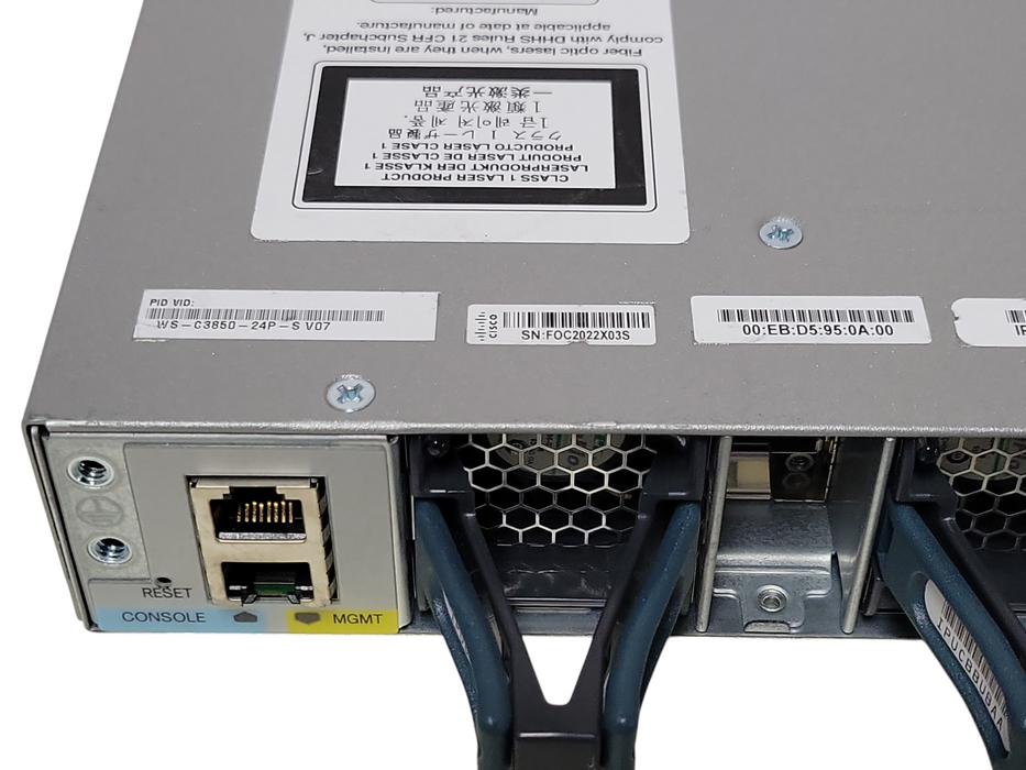 Cisco WS-C3850-24P-S Catalyst 3850 24xGbs Ethernet PoE+ IPBASE Switch Q_