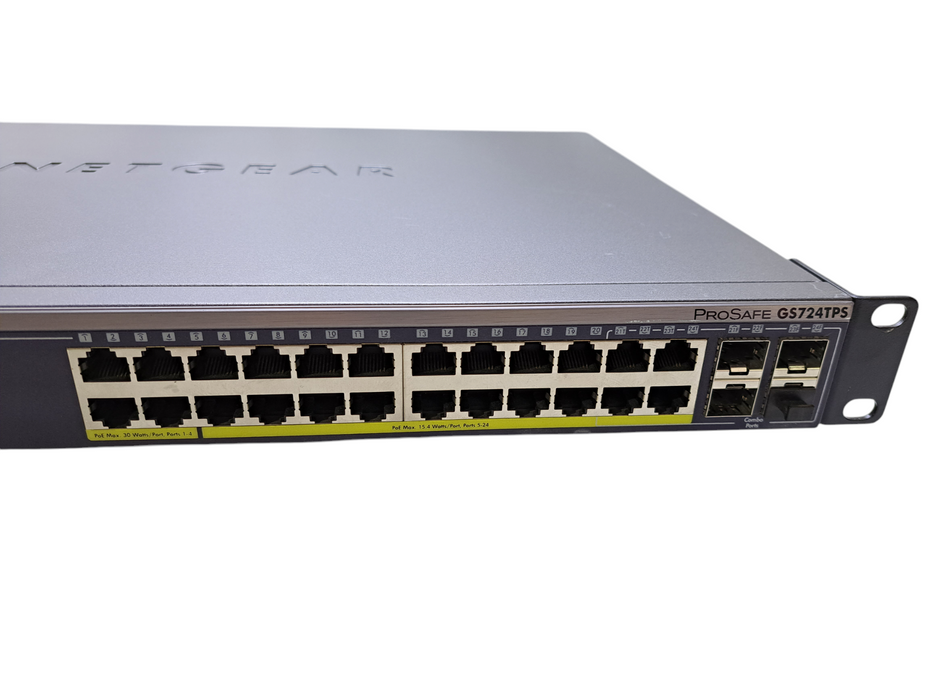 Netgear ProSafe GS724TPS | 24-Port Gigabit PoE Stackable Managed Switch