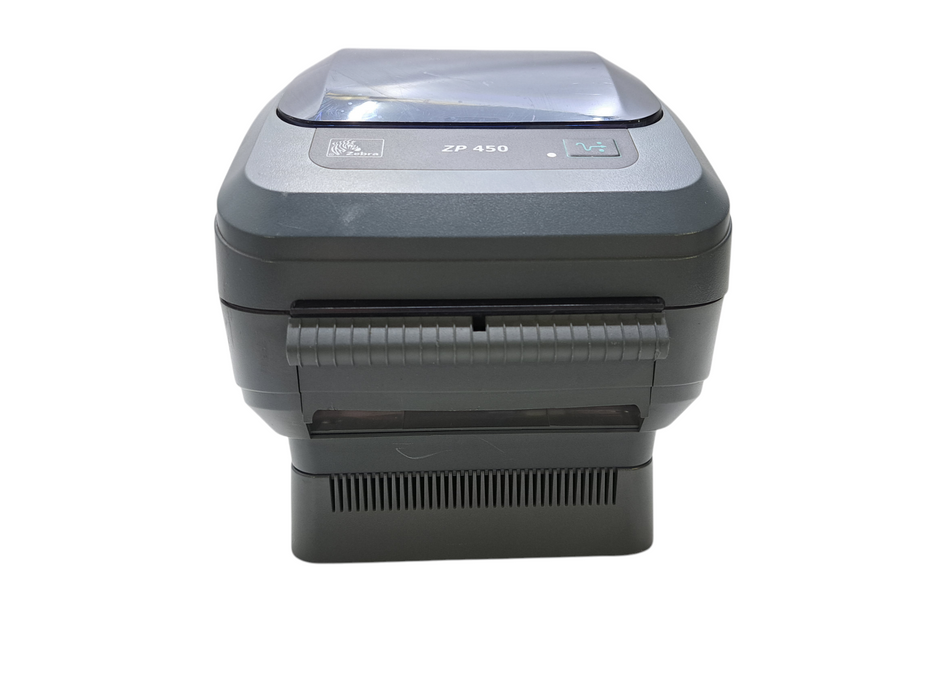 Zebra ZP 450 Thermal Label Printer w/ Power Base | ZP450-0501-0001A )