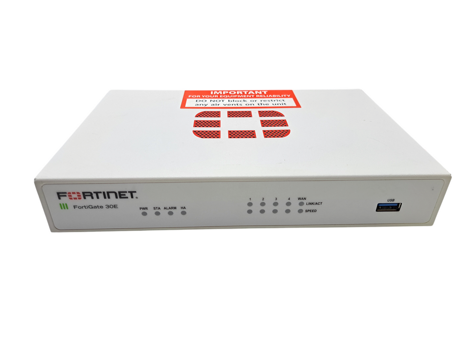 Fortinet FortiGate 30E FG-30E | Network Security Firewall | Factory Reset