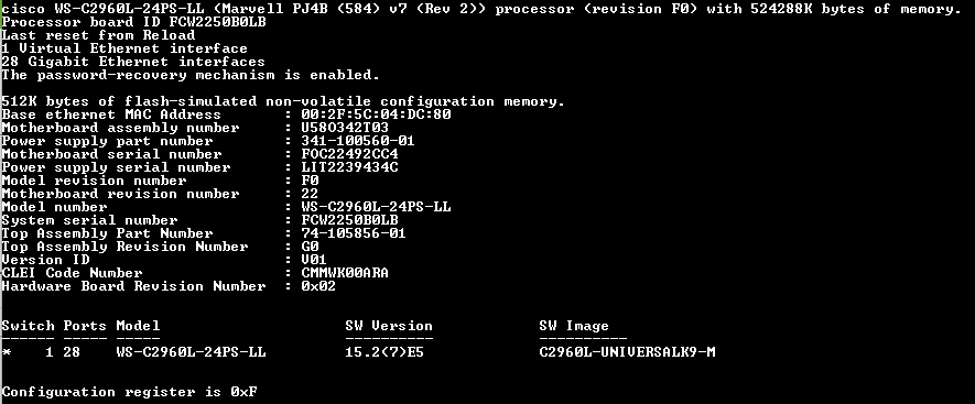 Cisco WS-C2960L-24PS-LL V01 | 24-Port Gigabit PoE+ Silent Managed Switch Q%