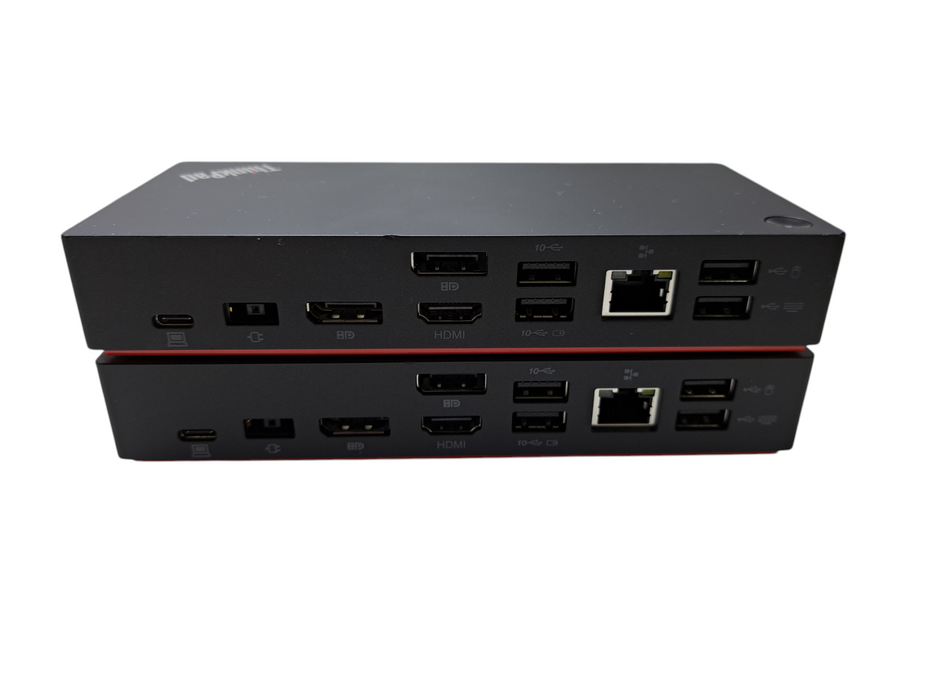 Lot of 2x Lenovo ThinkPad USB-C Dock Gen 2 LDC-G2 40AS | TESTED