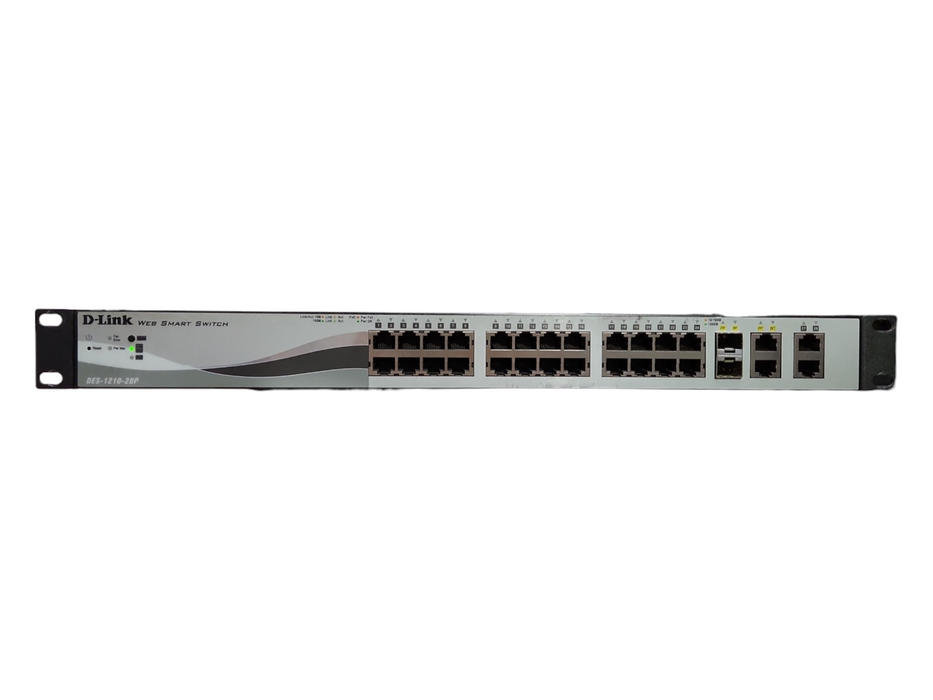 D-Link Web Managed Gigabit with PoE Smart Switch DES-1210-28P 2x SFP Uplinks