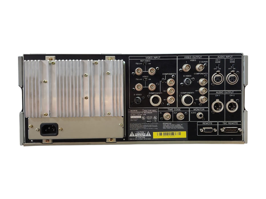 Sony UVW-1800 Betacam SP Cassette Recorder, READ