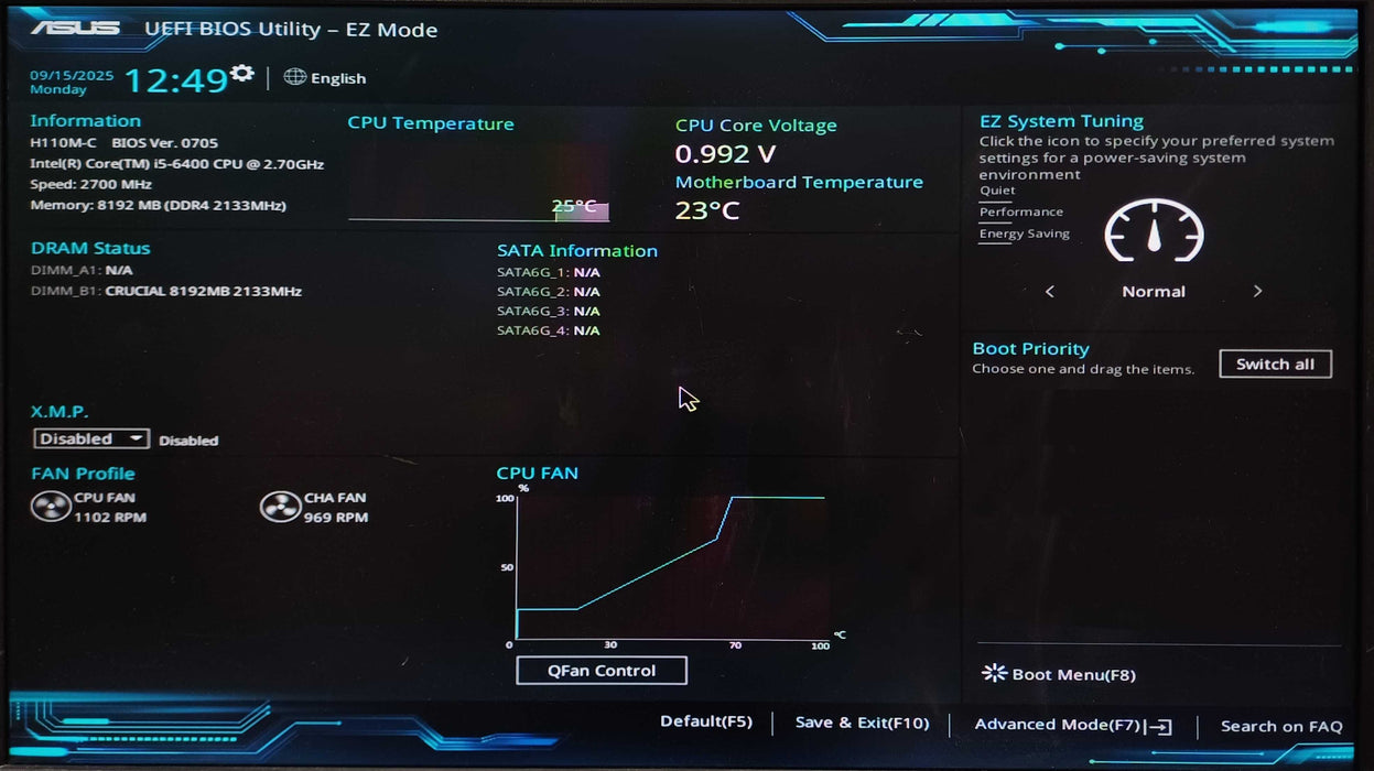 Custom PC, i5-6400 2.70GHz, 8GB DDR4, 240GB SSD, GTX750