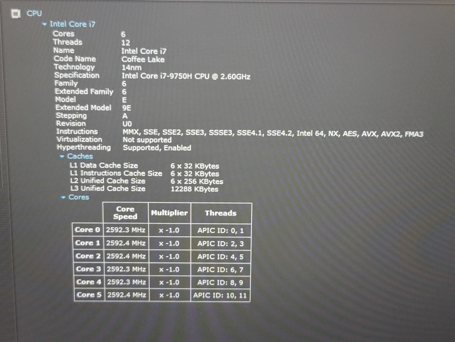 MSI GF65 Thin i7-9750H 16GB DDR4 RTX 2060 256GB SSD β READ   Lap200
