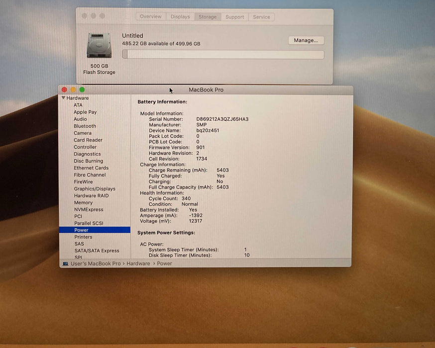 Apple MacBook Pro 15" 2019 i9-9880H 32GB 512SSD Radeon Pro 560X GPU  READ!