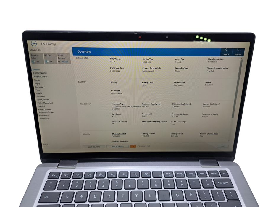 Dell Latitude 7420 Touch Intel Core i5-1145G7 @2.6GHz, 16GB RAM, 256GB NVMe READ) Lap200