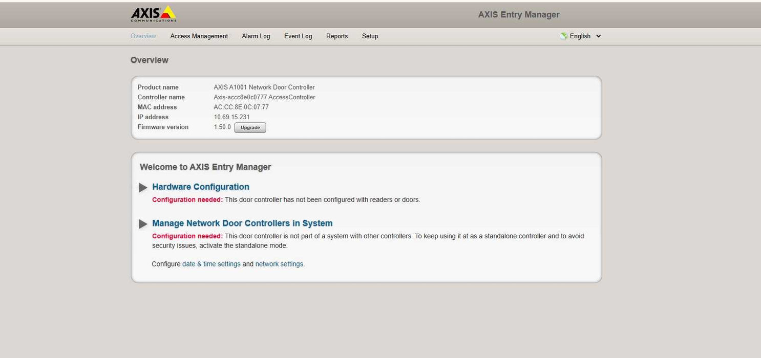 Axis A1001 Network Door Controller | Access Control | 0540-001-01 PoE _