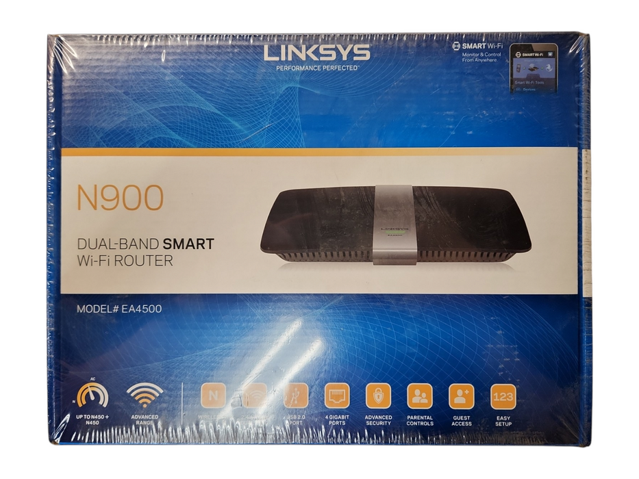 *NEW SEALED* Linksys EA4500 N900 Dual Band Smart Wi-Fi Wireless Router Q