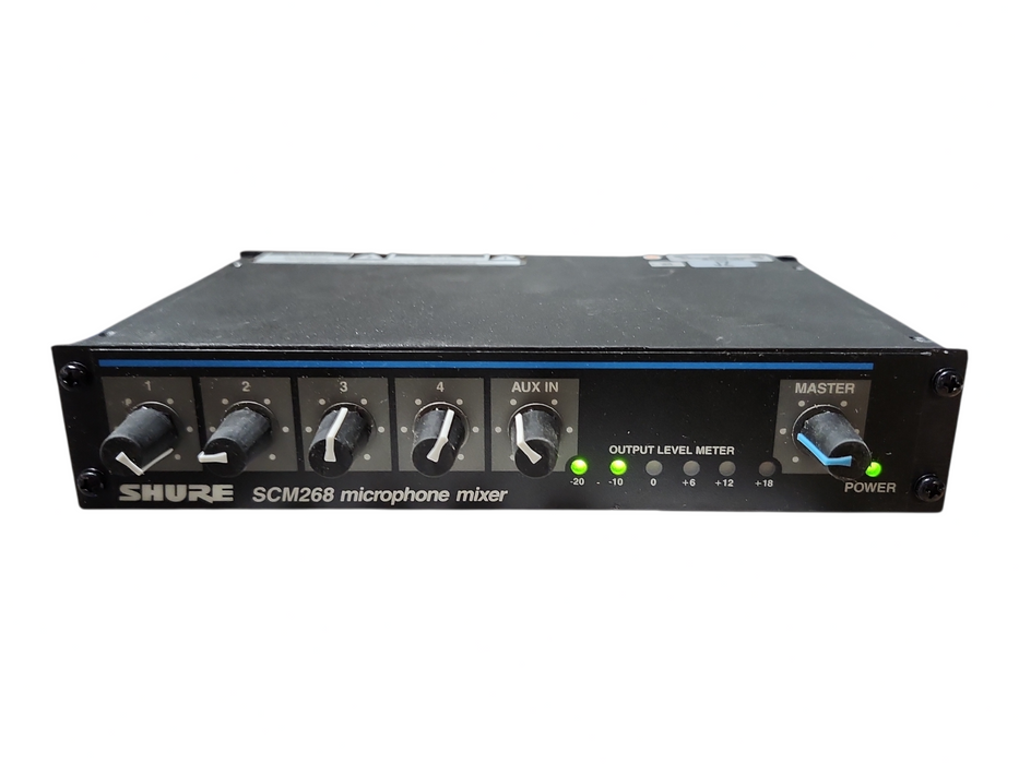 Shure 4-Channel Microphone Mixer SCM268, READ