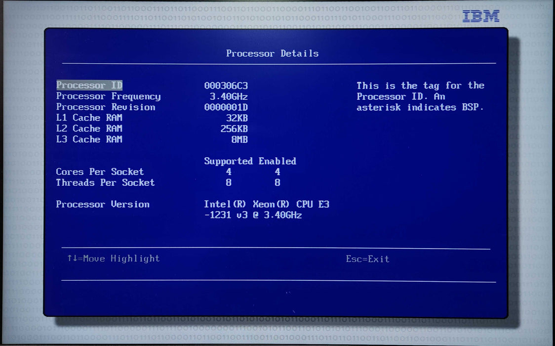 IBM System X3100 M5, Xeon E3-1231v3 3.40GHz, 4GB DDR3, No HDD, 2x 430W PSU