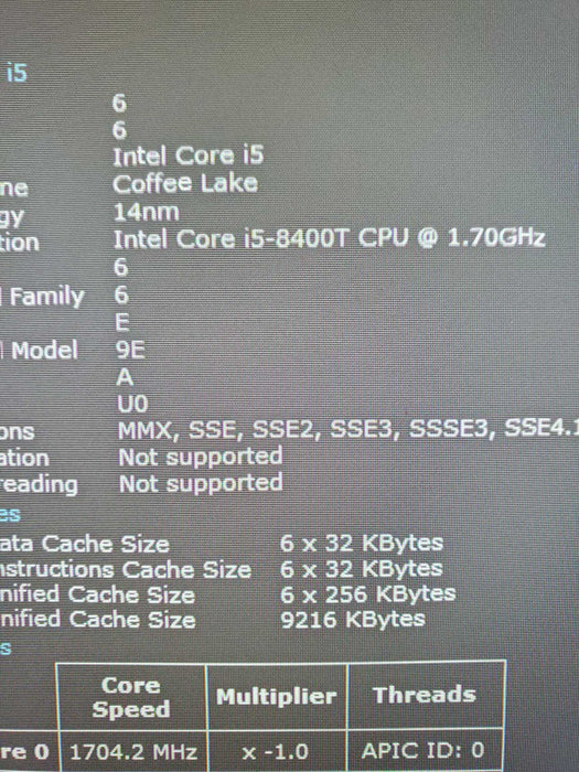 Lenovo Thinkcentre M720Q i5 8400T 16GB 256 nVME 1TB HDD WIFI