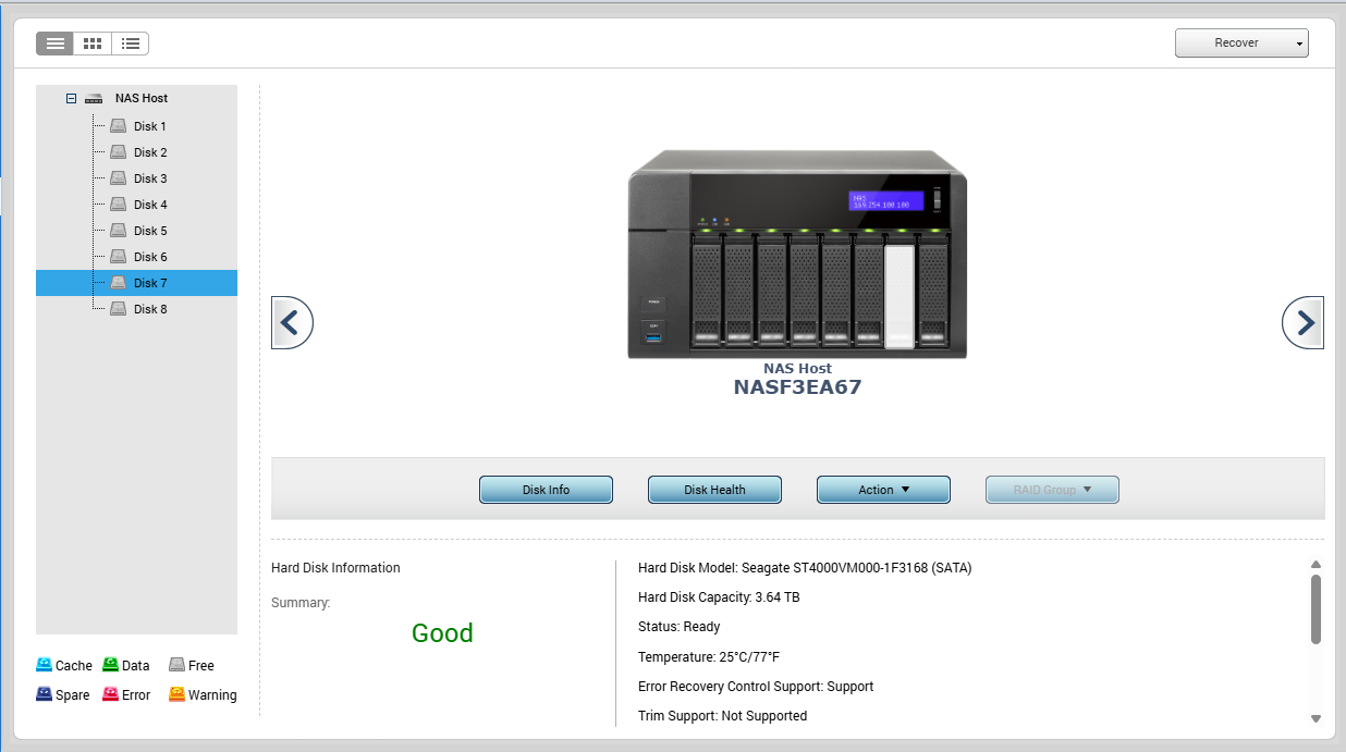 QNAP TVS-871T 8-Bays NAS 16GB RAM w/ 4x4TB & 4x 6TB HDDs