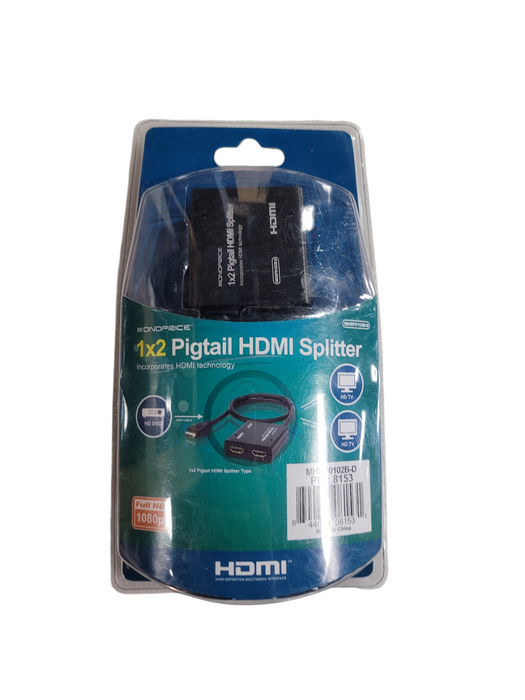 1 x 2 Pigtail HDMI Splitter MHSP0102B-D