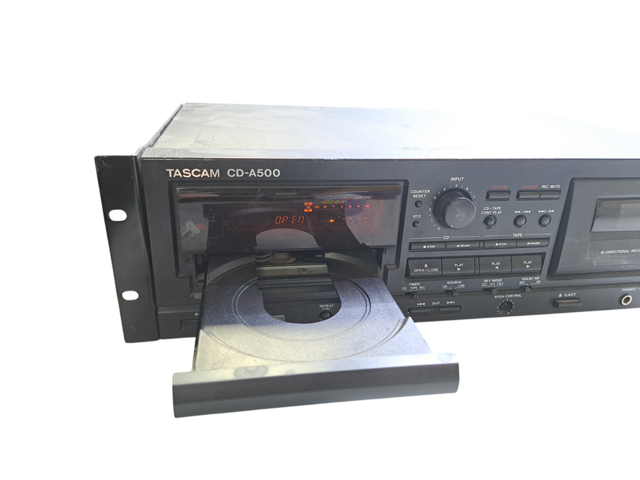 Tascam CD-A500 Professional CD Player Cassette Tape Deck *READ* )