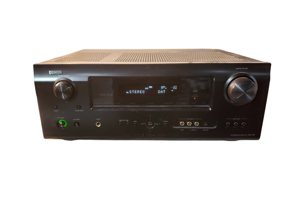 Denon AVR-790 7.1 Channel Black AV Surround Receiver (No Remote)