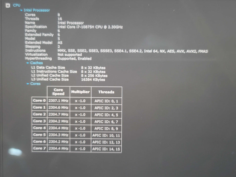 Dell XPS 15 9500 i7-10750H32GB DDDR4 GTX 16540 Ti 512GB NVMe 4K NO ADAPTER β Lap200