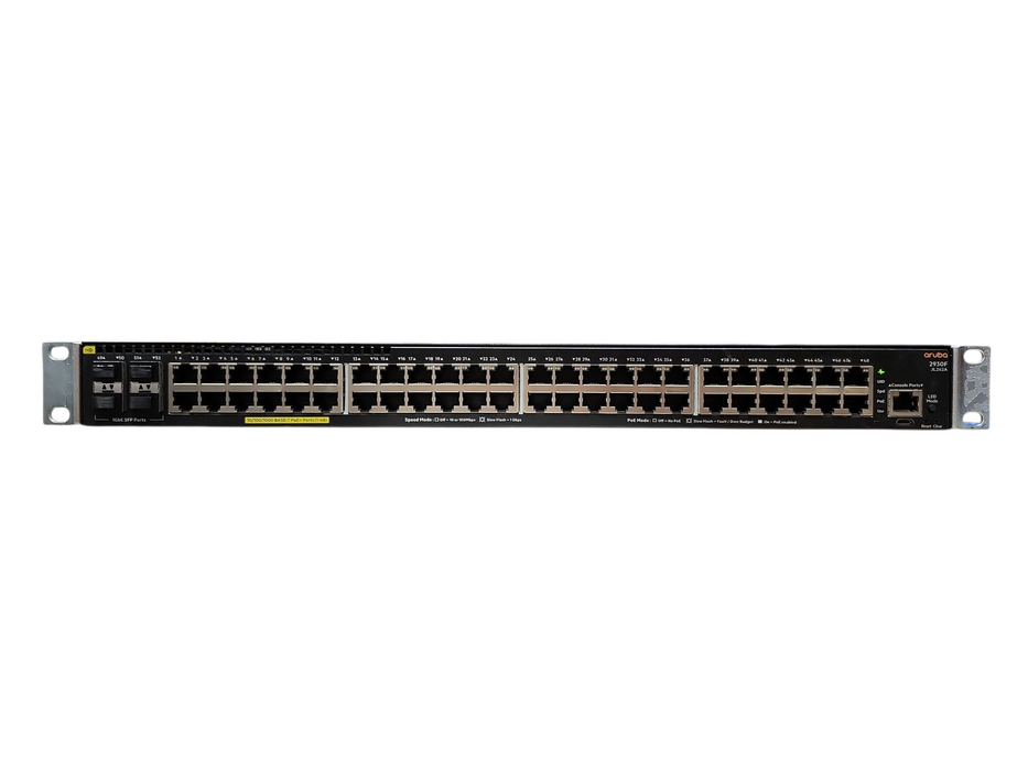 Aruba 2930F JL262A 48-port Gigabit PoE+ 370w 4x SFP Network Switch w/ Ears