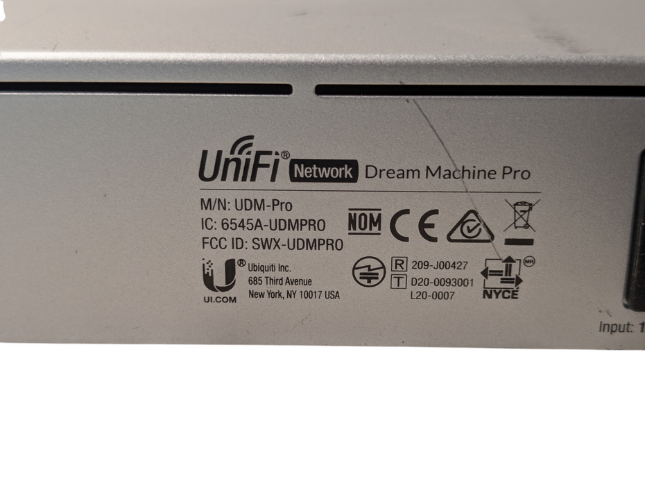 Ubiquiti UDM-Pro UniFi Dream Machine Pro Security Gateway with 4TB SATA HDD -