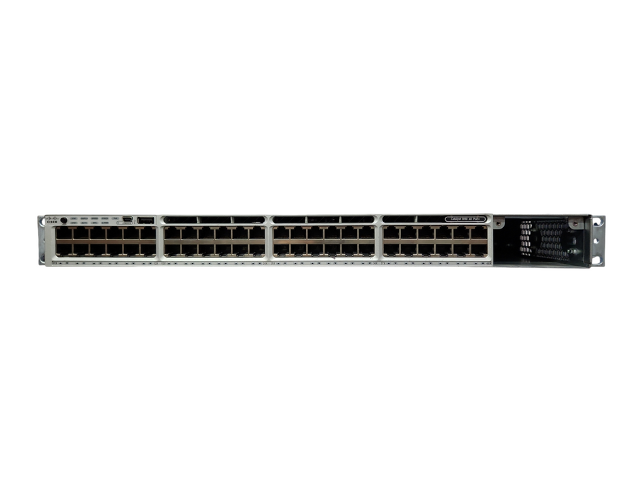 Cisco WS-C3850-48P-S,48-Port Gigabit PoE+ Switch w/ 1x PSU, No Module