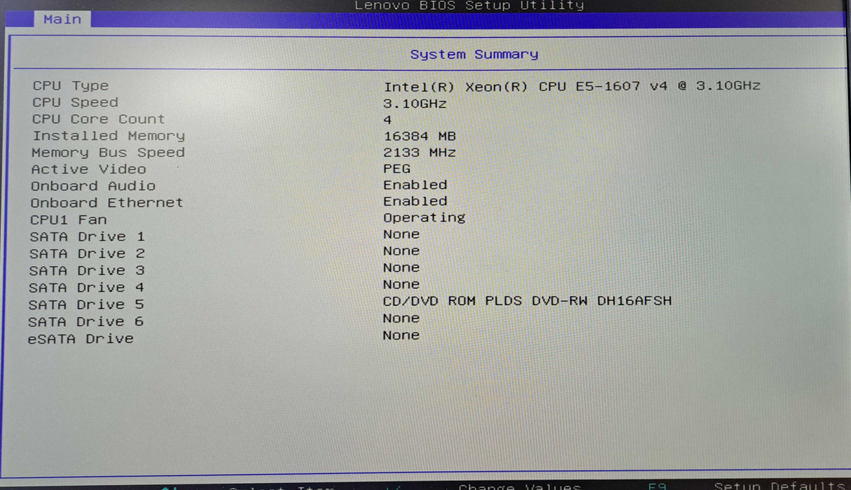 Lenovo ThinkStation P410 | Xeon E5-1607 v4 @3.10GHz, 16GB DDR4, No HDD/GPU )